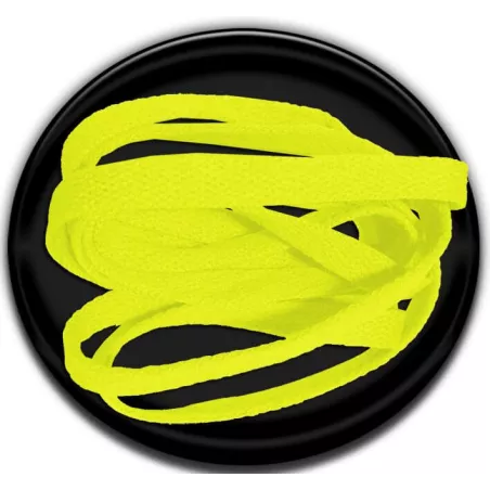 Lacets de chaussures fluos fluorescents et flashy jaunes…