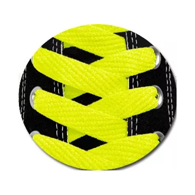 Lacets de chaussures fluos fluorescents et flashy jaunes…