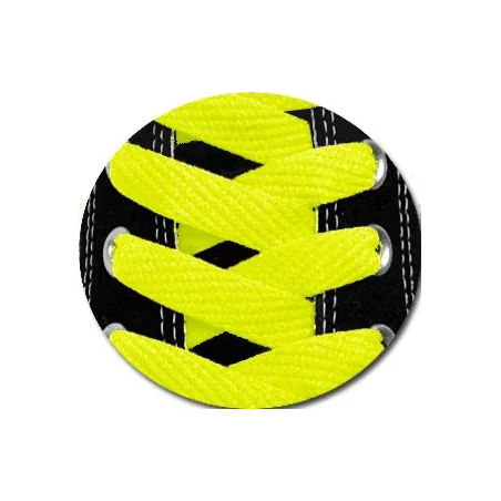 Lacets de chaussures fluos fluorescents et flashy jaunes…