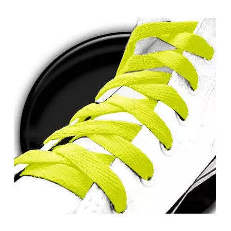 Lacets de chaussures fluos fluorescents et flashy jaunes…