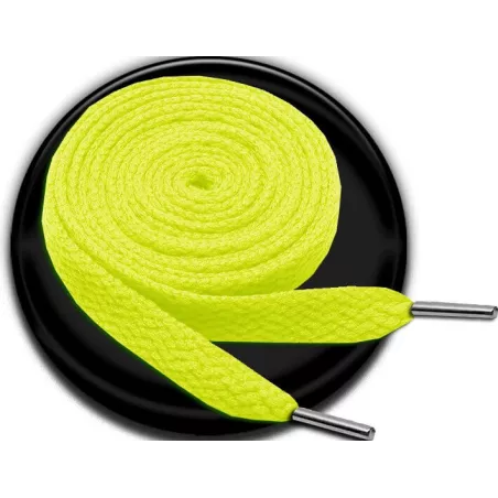 Lacets de chaussures fluos fluorescents et flashy jaunes…