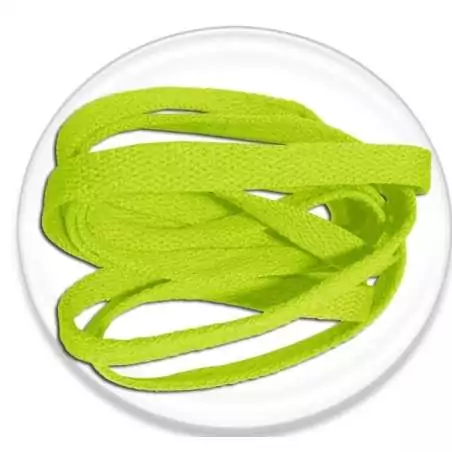 Lacets plats en vert anis pour vos chaussures Lacets plats en vert anis pour vos chaussures