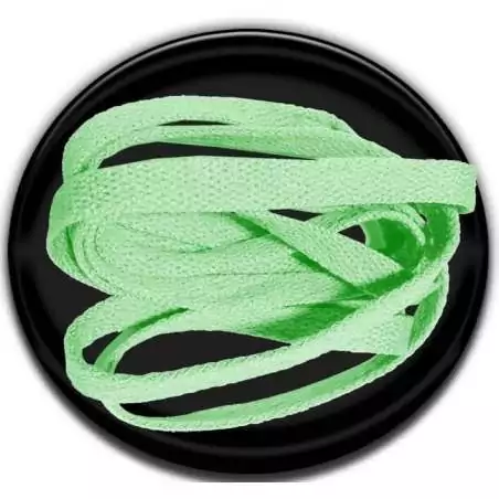 Lacets plats en vert d'eau pour vos chaussures