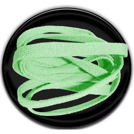 Lacets de chaussures verts d'eau et plats, boutique de…