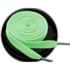 Lacets plats en vert d'eau pour vos chaussures