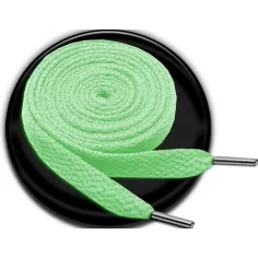 Lacets de chaussures verts d'eau et plats, boutique de…