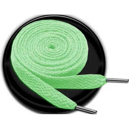 Lacets de chaussures verts d'eau et plats, boutique de…