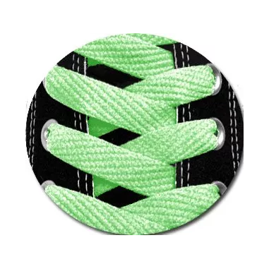 Lacets de chaussures verts d'eau et plats, boutique de…