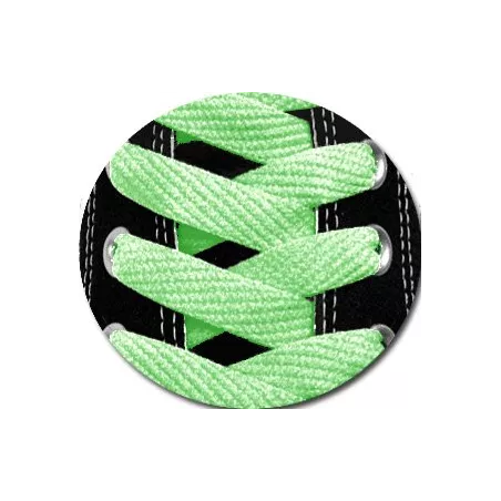 Lacets de chaussures verts d'eau et plats, boutique de…