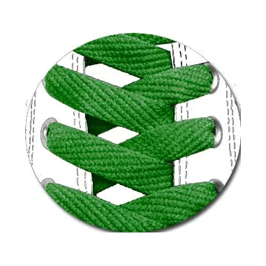 Lacets de chaussures verts gazon et plats, boutique de…