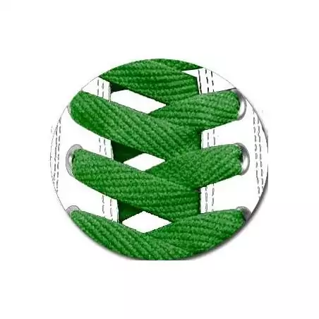 Lacets plats en vert gazon pour vos chaussures Lacets plats en vert gazon pour vos chaussures
