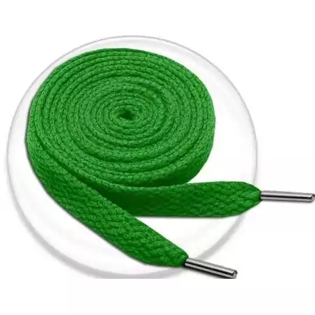 Lacets plats en vert gazon pour vos chaussures Lacets plats en vert gazon pour vos chaussures