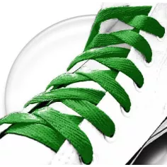 Lacets de chaussures verts gazon et plats, boutique de… 2