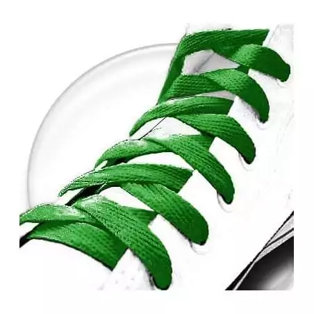 Lacets plats en vert gazon pour vos chaussures Lacets plats en vert gazon pour vos chaussures