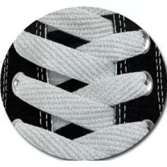 Lacets plats en gris souris pour vos chaussures 2