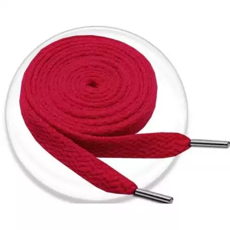 Lacets plats rouges pour vos chaussures