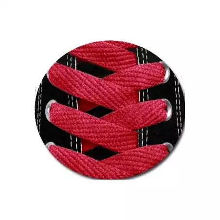 Lacets plats rouges pour vos chaussures