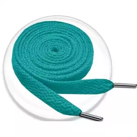 Lacets plats bleu-vert paon pour vos chaussures Lacets plats bleu-vert paon pour vos chaussures