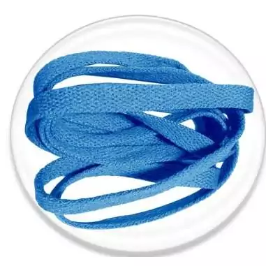 Lacets plats en bleu azur pour vos chaussures
