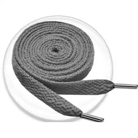 Paire de lacets plats gris ardoise pour vos chaussures