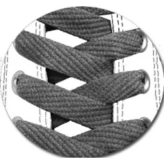 Paire de lacets plats gris ardoise pour vos chaussures 2