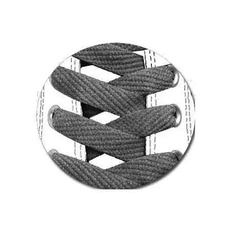 Paire de lacets plats gris ardoise pour vos chaussures