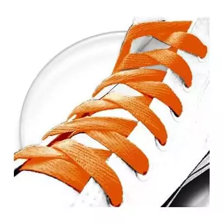 Lacets plats orange capucine pour vos chaussures   Lacets plats orange capucine pour vos chaussures