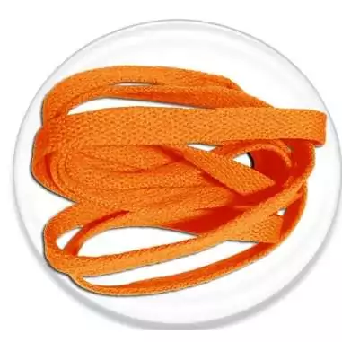 Lacets plats orange capucine pour vos chaussures