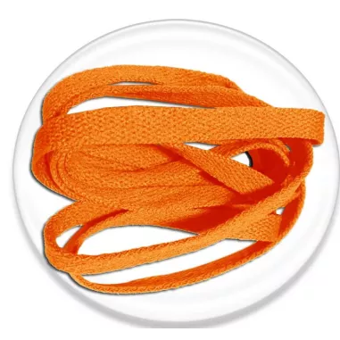 1 paire x lacets plats orange capucine