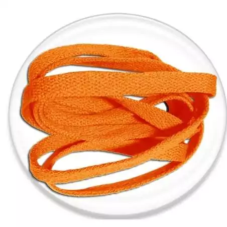 Lacets plats orange capucine pour vos chaussures   Lacets plats orange capucine pour vos chaussures