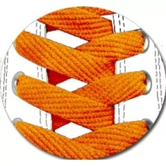 Lacets plats orange capucine pour vos chaussures 2