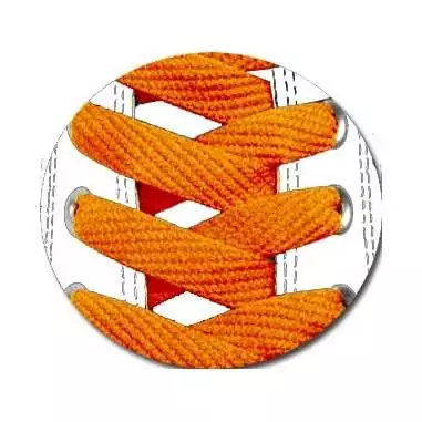 Lacets plats orange capucine pour vos chaussures