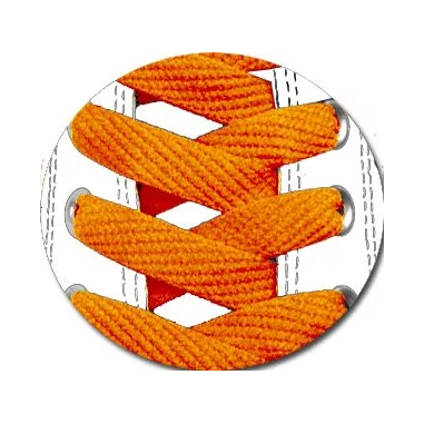1 paire x lacets plats orange capucine