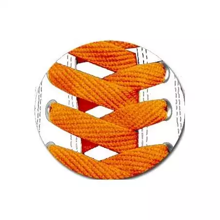 Lacets plats orange capucine pour vos chaussures   Lacets plats orange capucine pour vos chaussures