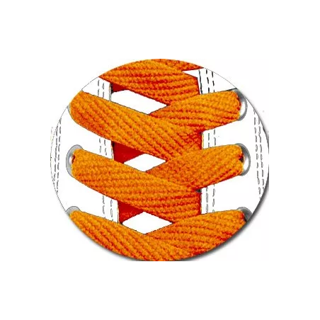 1 paire x lacets plats orange capucine