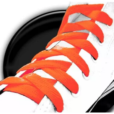 Lacets de chaussures fluos orange fantaisie.Boutique de…