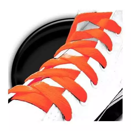 Lacets en orange fluo pour vos chaussures   Lacets en orange fluo pour vos chaussures
