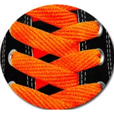 Lacets de chaussures fluos orange fantaisie.Boutique de… 2