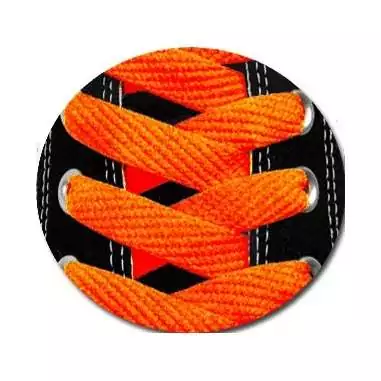Lacets en orange fluo pour vos chaussures