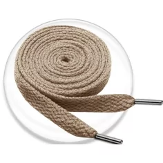 Lacets plats en brun tabac pour vos chaussures