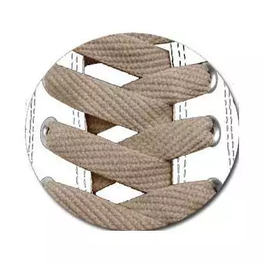 Lacets plats en brun tabac pour vos chaussures