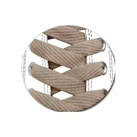 Lacets plats en brun tabac pour vos chaussures Lacets plats en brun tabac pour vos chaussures