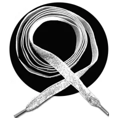 Lacets de chaussures argentés dorés en velours paillettes…