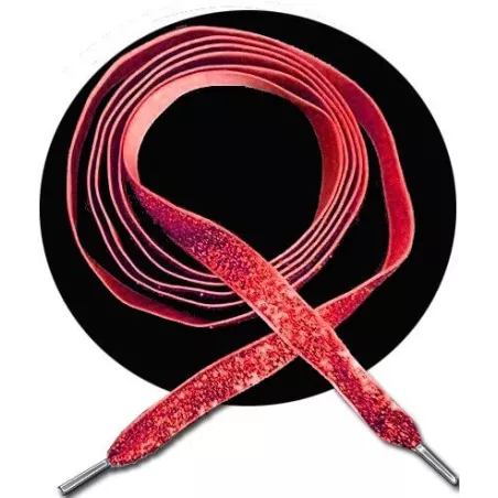 Lacets rouges en velours brillant paillettes glitter…
