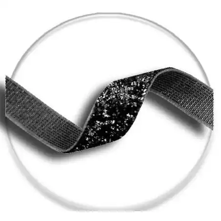 Lacets velours pailleté noir pour vos chaussures