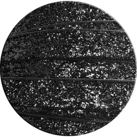 Lacets velours pailleté noir pour vos chaussures