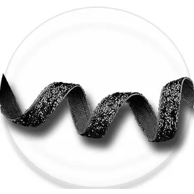 Lacets velours pailleté noir pour vos chaussures