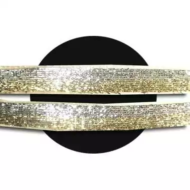 Lacets velours pailleté doré & argenté pour vos chaussures