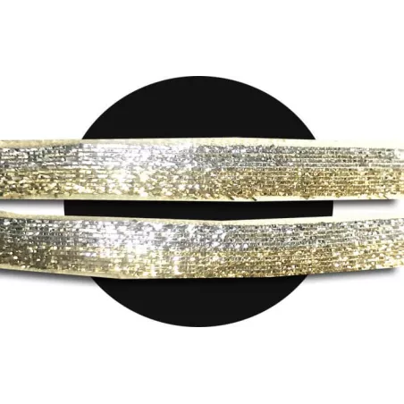 Lacets velours pailleté doré & argenté pour vos chaussures