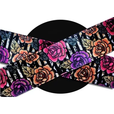 Lacets satin large rayés&nbsp;& fleuris : 2 largeurs pour vos…